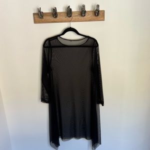 Black mesh dress/swim cover up
